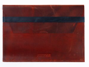 Tangerine Leather Envelope Laptop Case